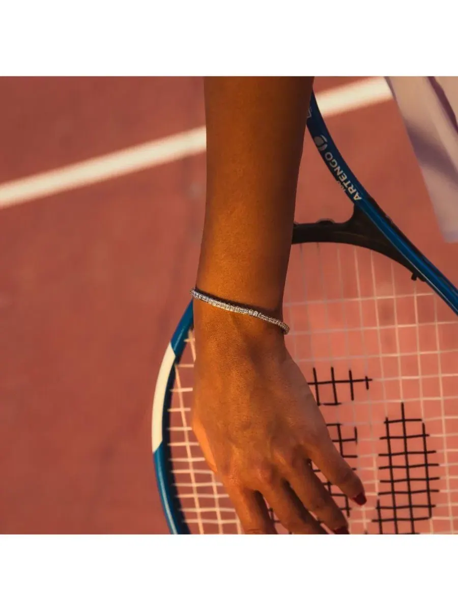 Браслет из стерлингового серебра с квадратными звеньями, модель Square Rectangular Tennis Spero — изображение 5 из 5