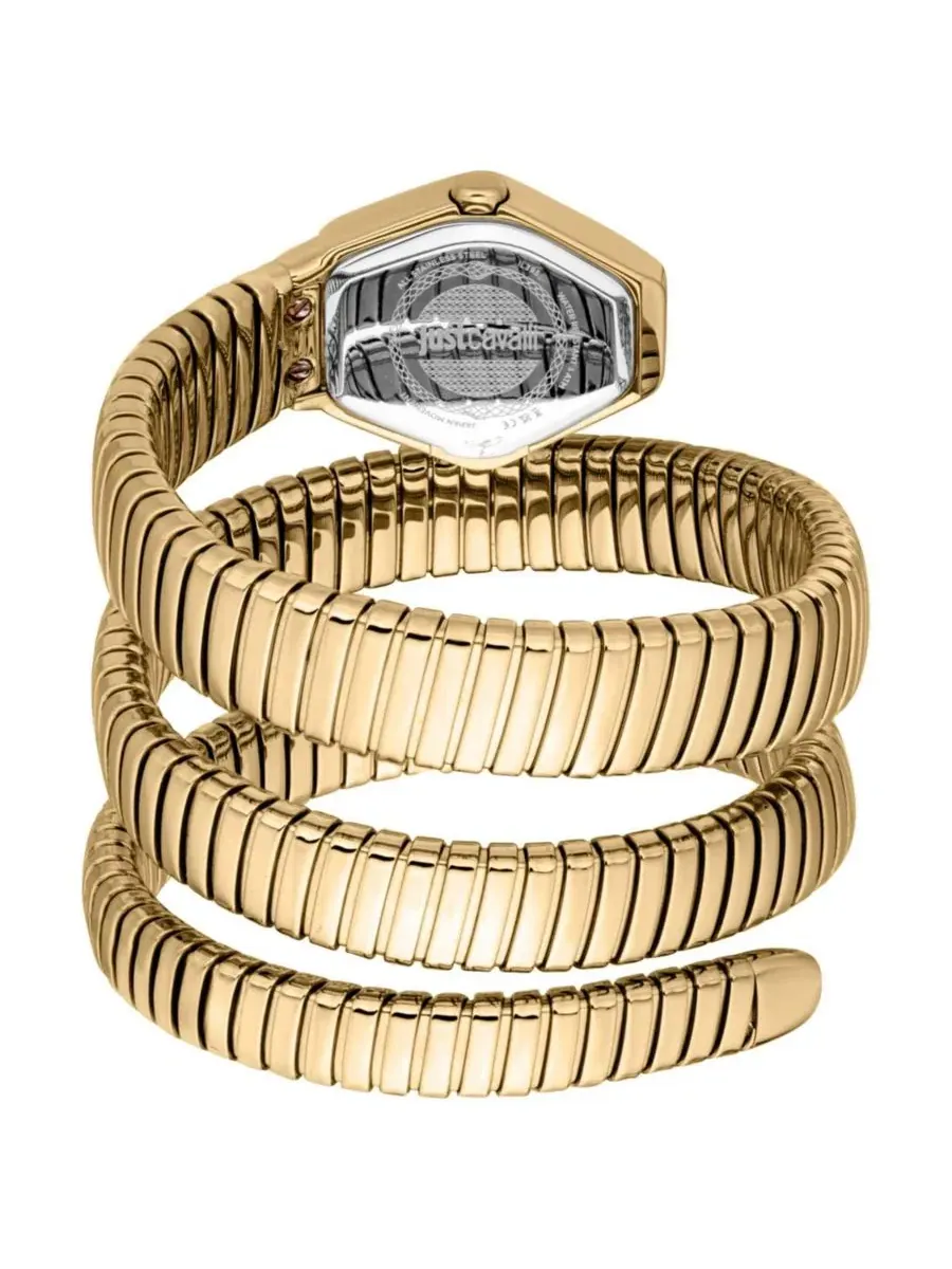 Женские часы Romina Quartz IP Stainless Steel Bracelet Watch Just Cavalli — изображение 2 из 3, оттенок золотистый
