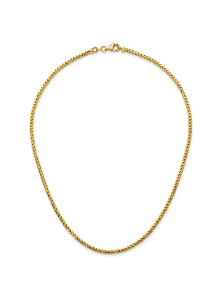 Браслет-цепь плетения франко из желтого золота 18 карат, 18 см Curata Jewelry — изображение 4 из 7, оттенок нет цвета