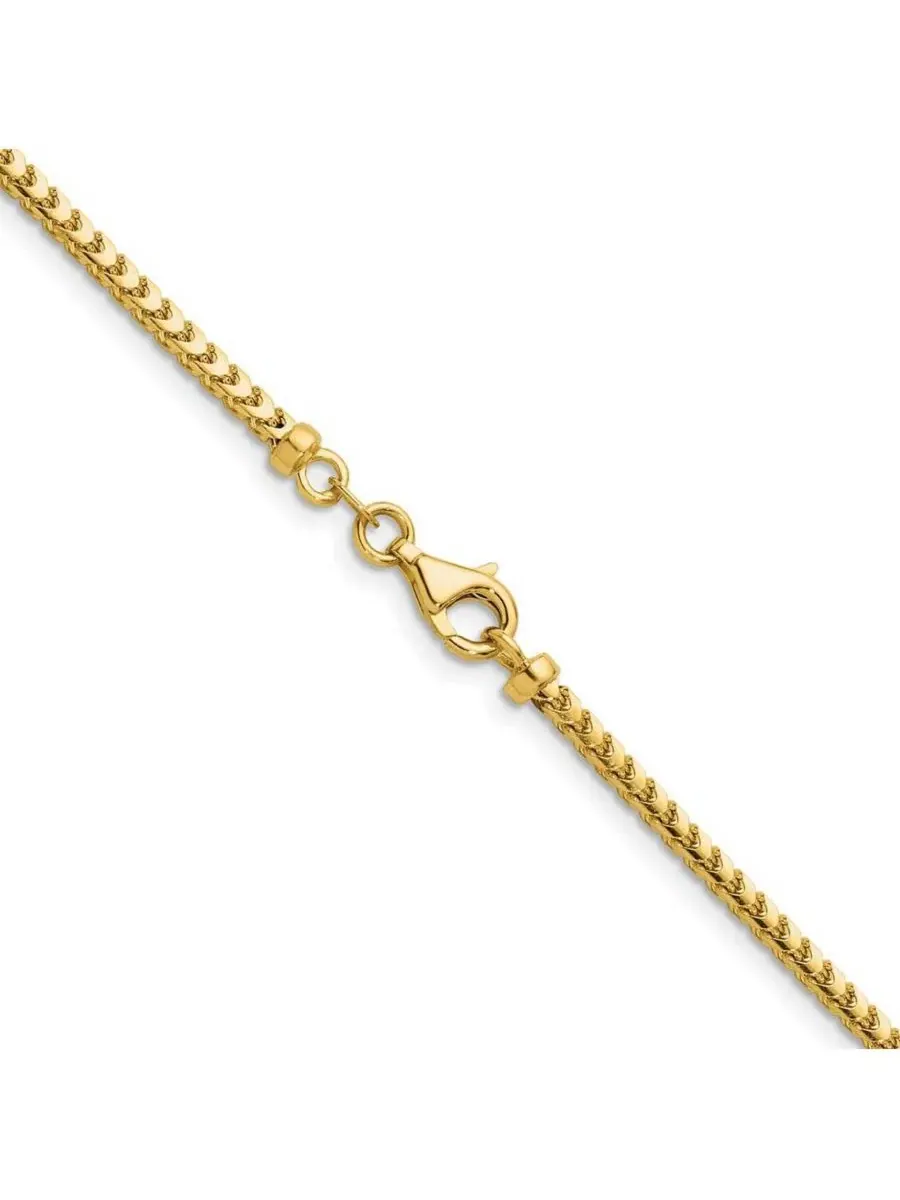 Браслет-цепь плетения франко из желтого золота 18 карат, 18 см Curata Jewelry — изображение 5 из 7, оттенок нет цвета