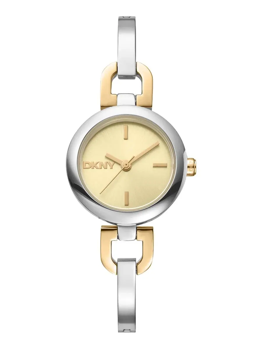 Женские часы Half Bangle Quartz Two-Tone Stainless Steel DKNY