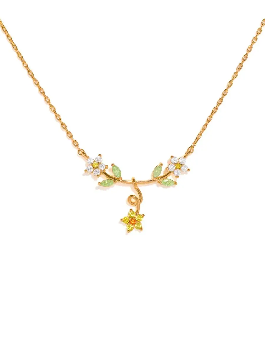 Кулон с ромашками Golden Daisy Necklace Girls Crew — изображение 1 из 3, оттенок золото