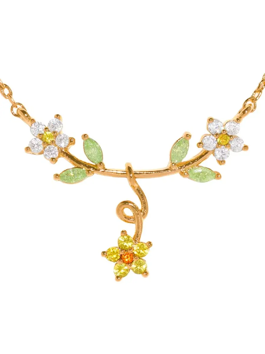 Кулон с ромашками Golden Daisy Necklace Girls Crew — изображение 2 из 3, оттенок золото