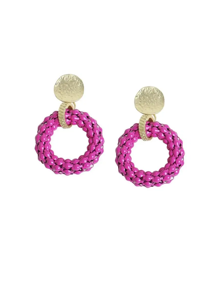 Серьги-подвески Casual Drop SOHI — изображение 1 из 5, оттенок розовый