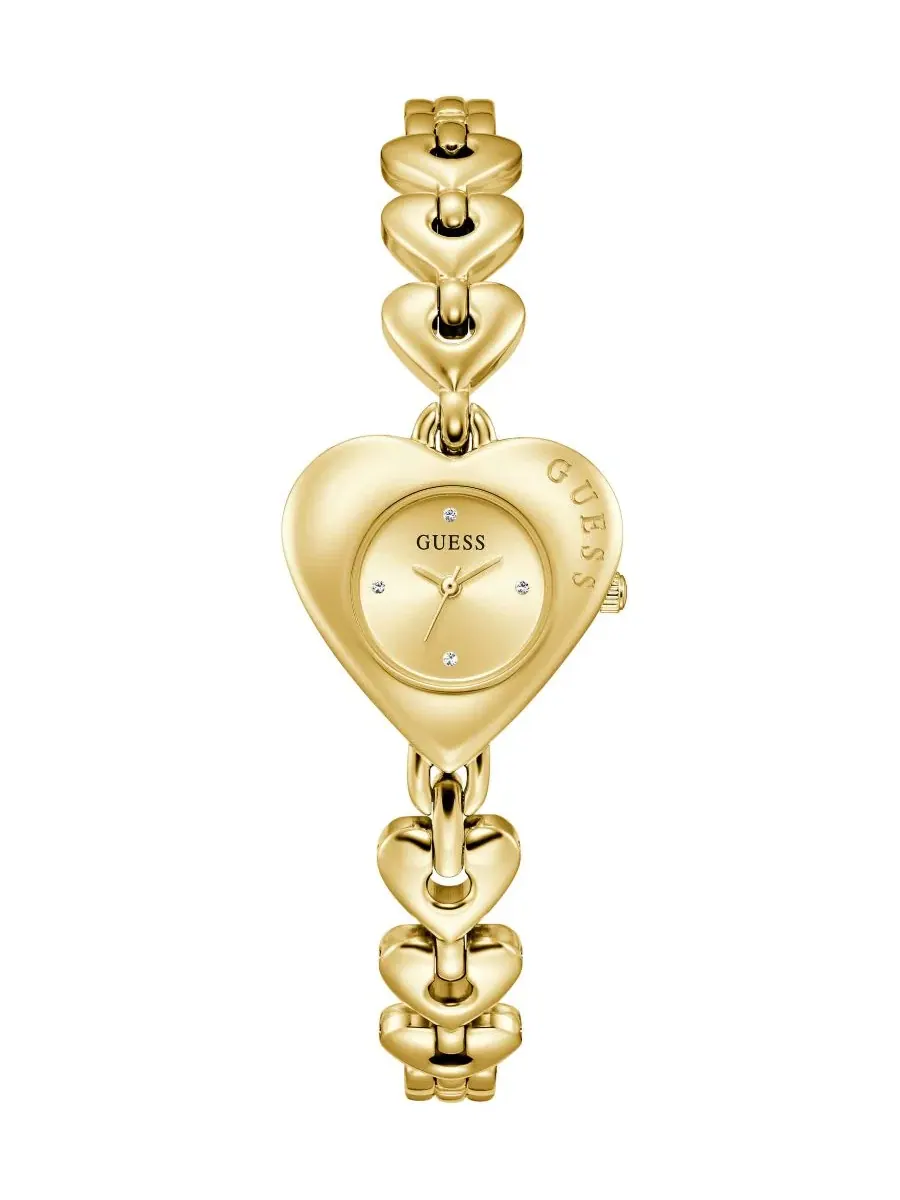 Женские часы с круглым циферблатом, 28 мм GUESS — изображение 1 из 6, оттенок золото