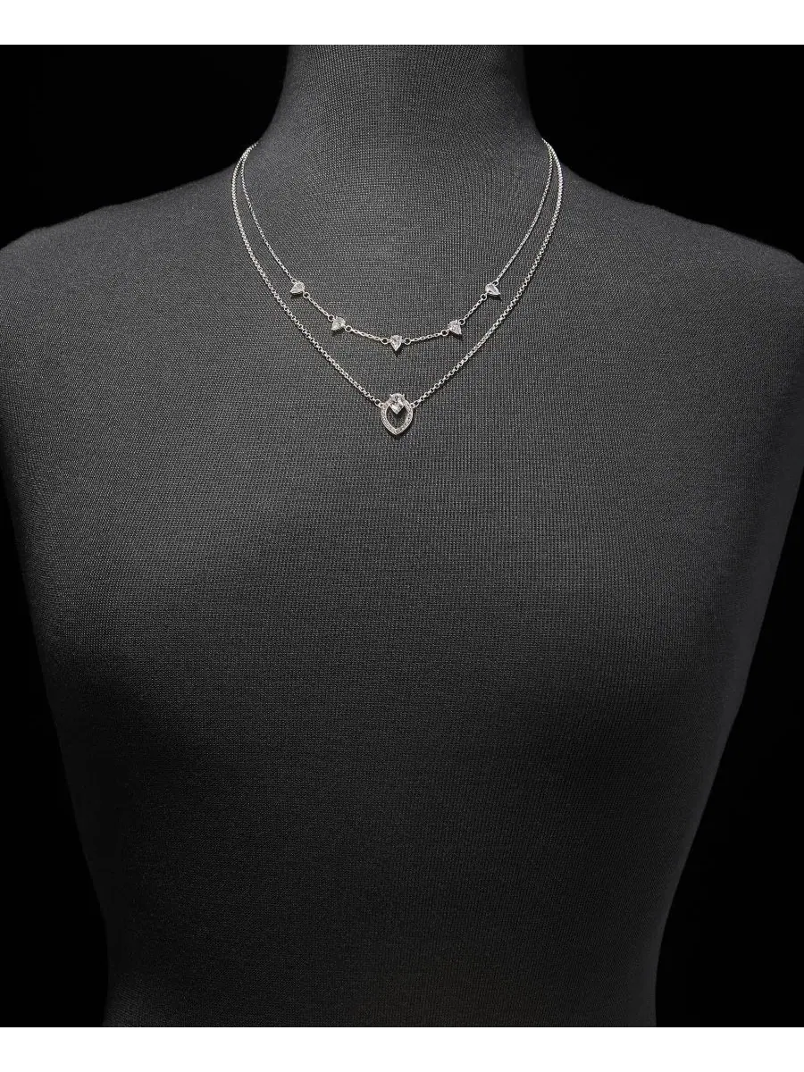 Колье-трансформер с подвеской Navette Stone Anne Klein — изображение 3 из 5, оттенок прозрачный