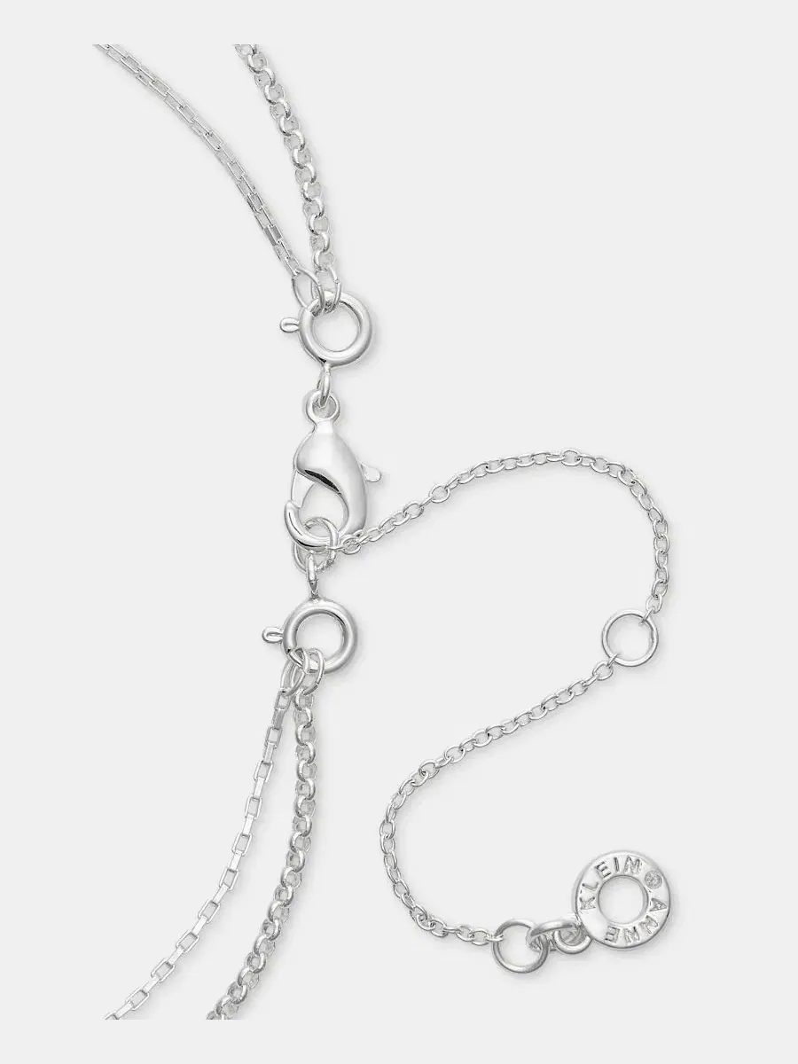 Колье-трансформер с подвеской Navette Stone Anne Klein — изображение 4 из 5, оттенок прозрачный