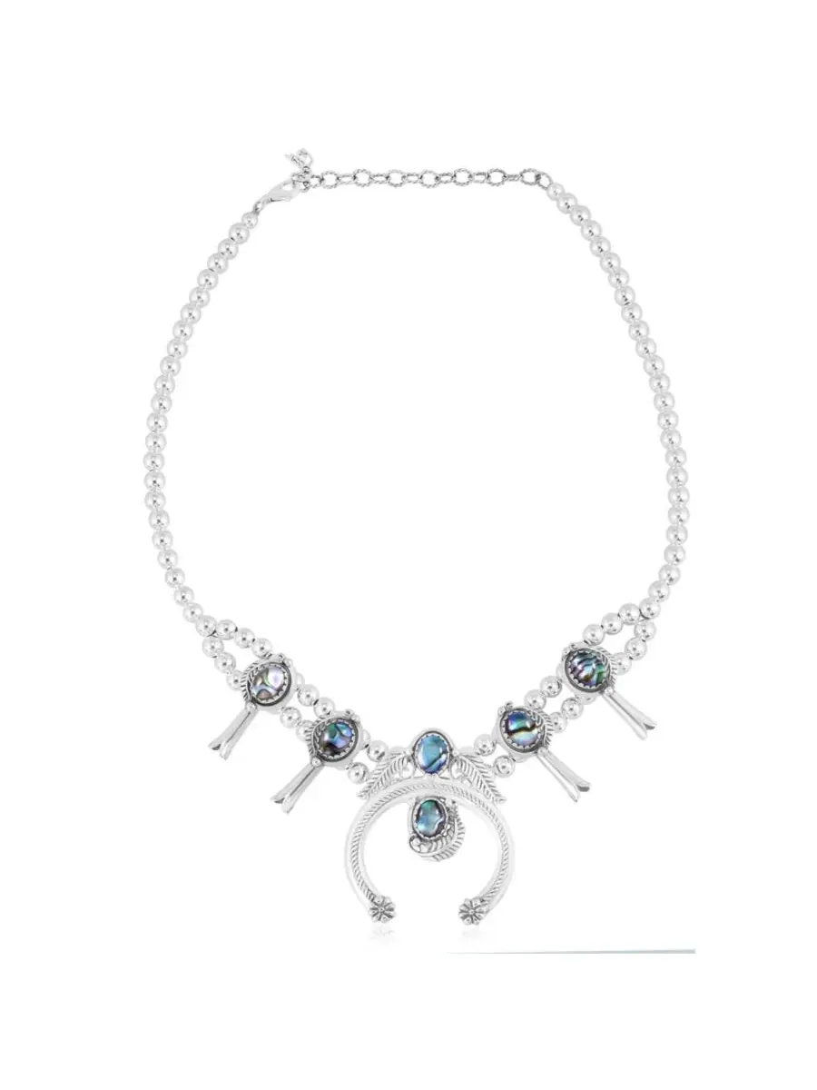 Колье с бирюзой Squash Blossom American West Jewelry — мульти