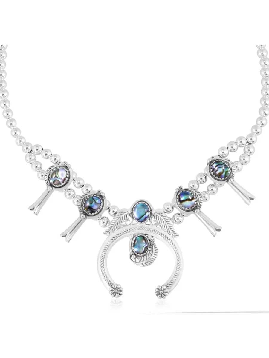 Колье с бирюзой Squash Blossom American West Jewelry — изображение 3 из 7, оттенок мульти
