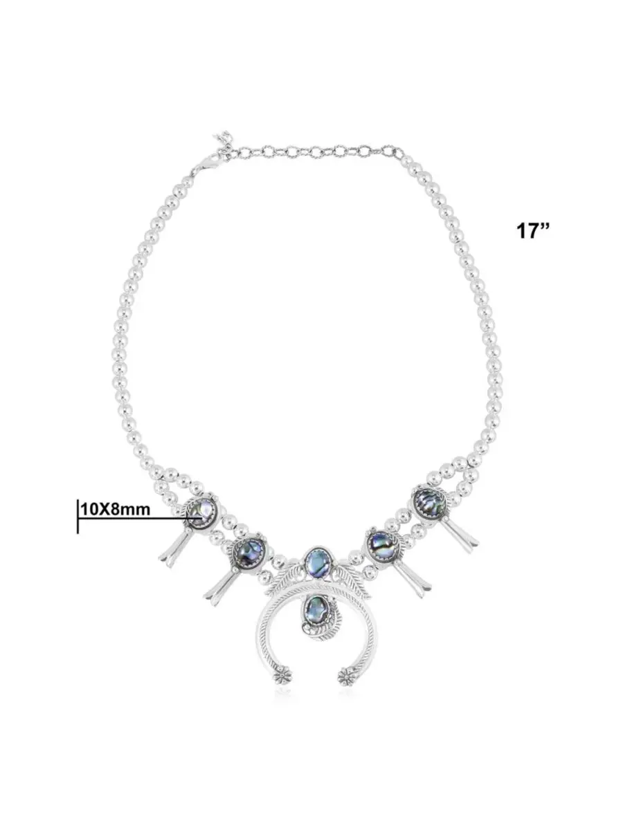 Колье с бирюзой Squash Blossom American West Jewelry — изображение 5 из 7, оттенок мульти