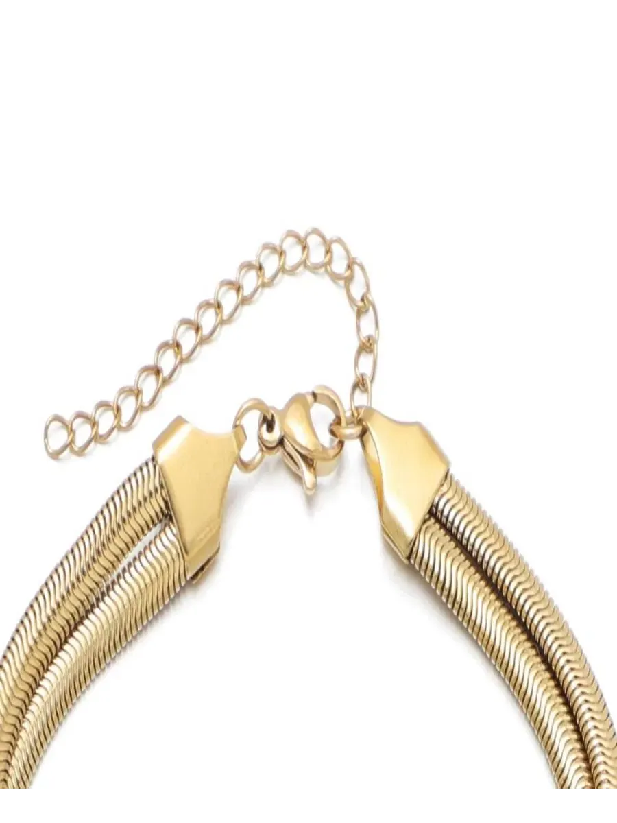 Браслет с узлом Knot, позолота 18k, устойчив к потускнению ADORNIA — изображение 2 из 3, оттенок золото