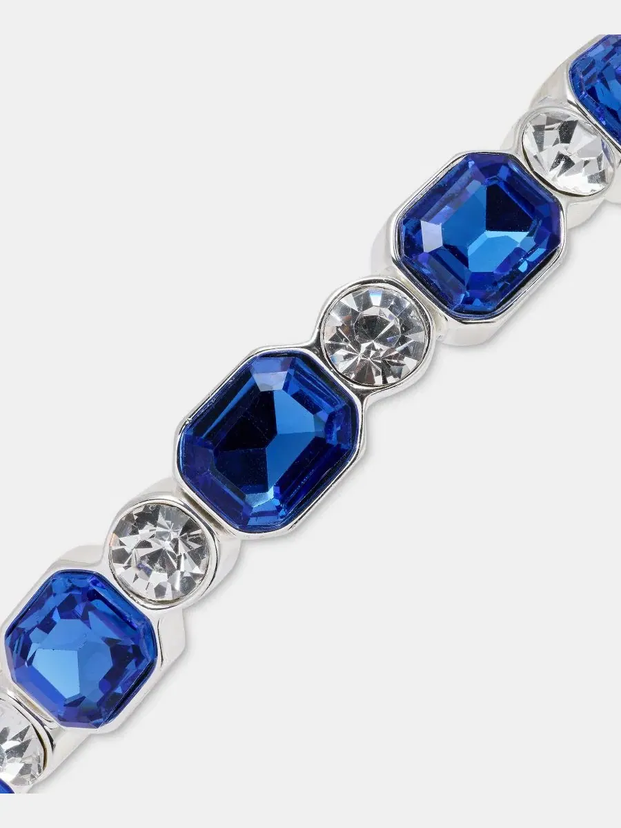 Браслет-эластичный с кристаллами Crystal Stretch Bracelet Anne Klein — изображение 3 из 3, оттенок синий