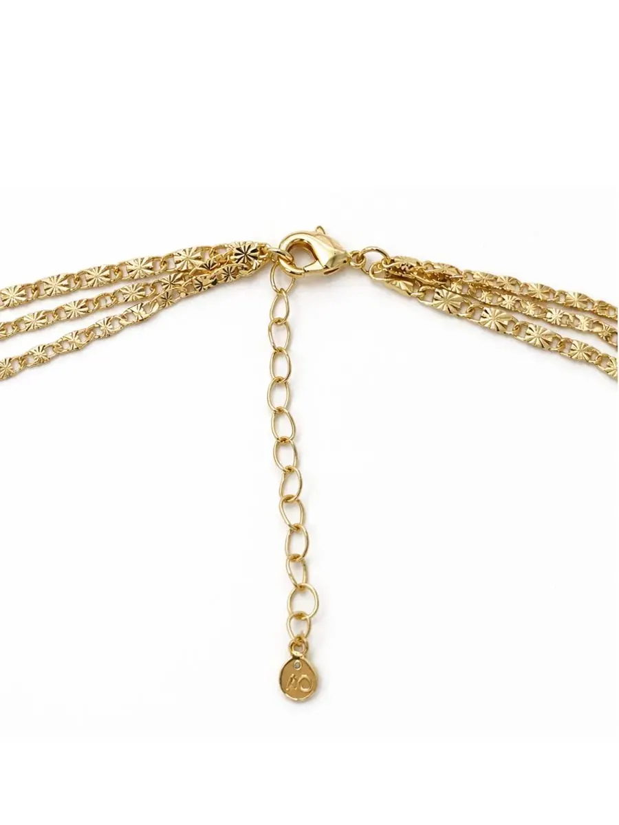 Ожерелье-цепь тройное с алмазной огранкой, модель Triple Strand Diamond Cut Chain And Now This — изображение 4 из 7