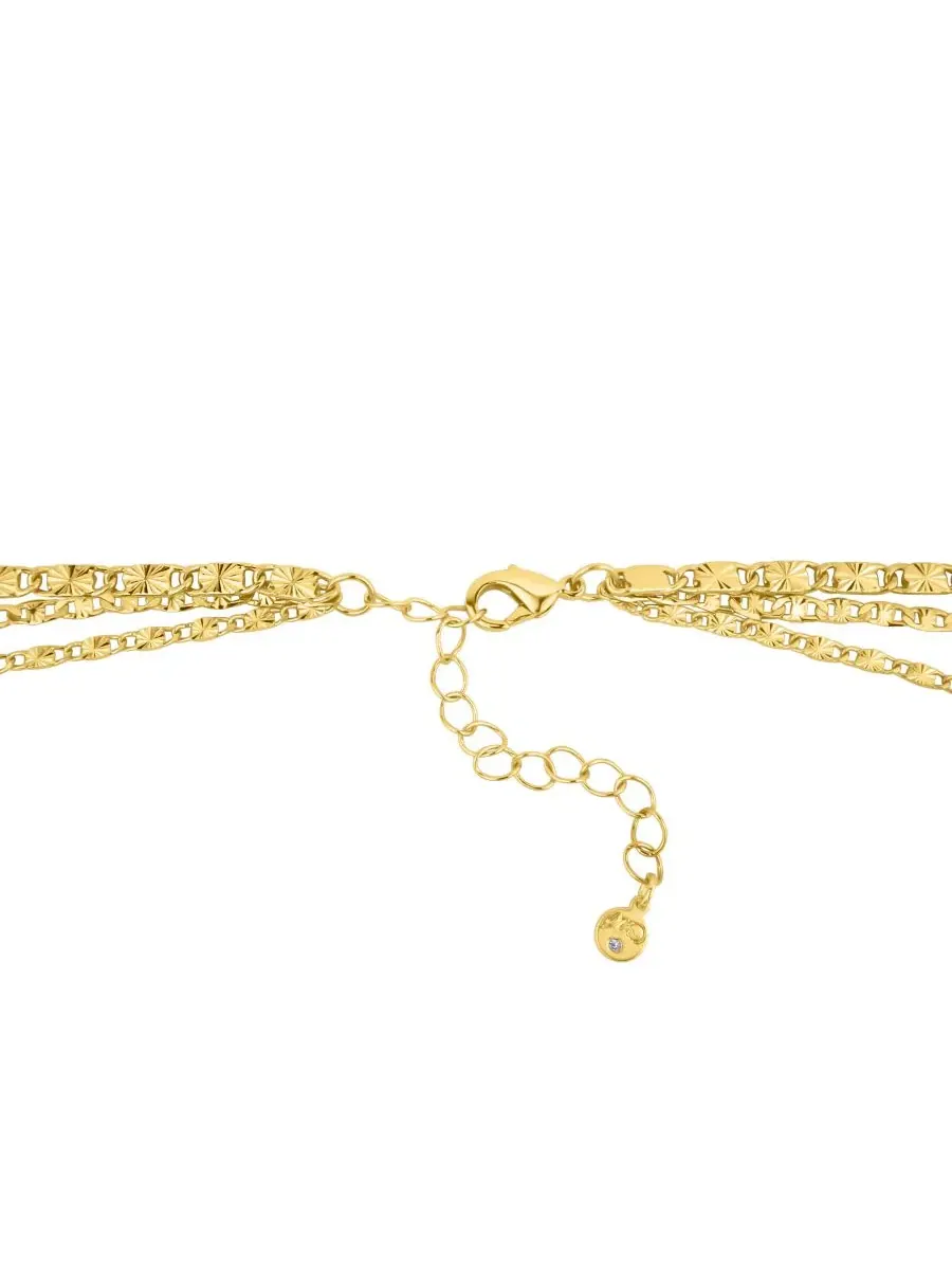 Ожерелье-цепь тройное с алмазной огранкой, модель Triple Strand Diamond Cut Chain And Now This — изображение 7 из 7