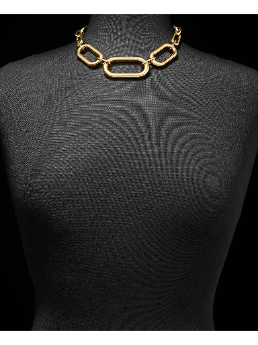 Колье-воротник с крупными звеньями Metal-Tone Large Link Collar Lauren Ralph Lauren — изображение 3 из 5, оттенок золото