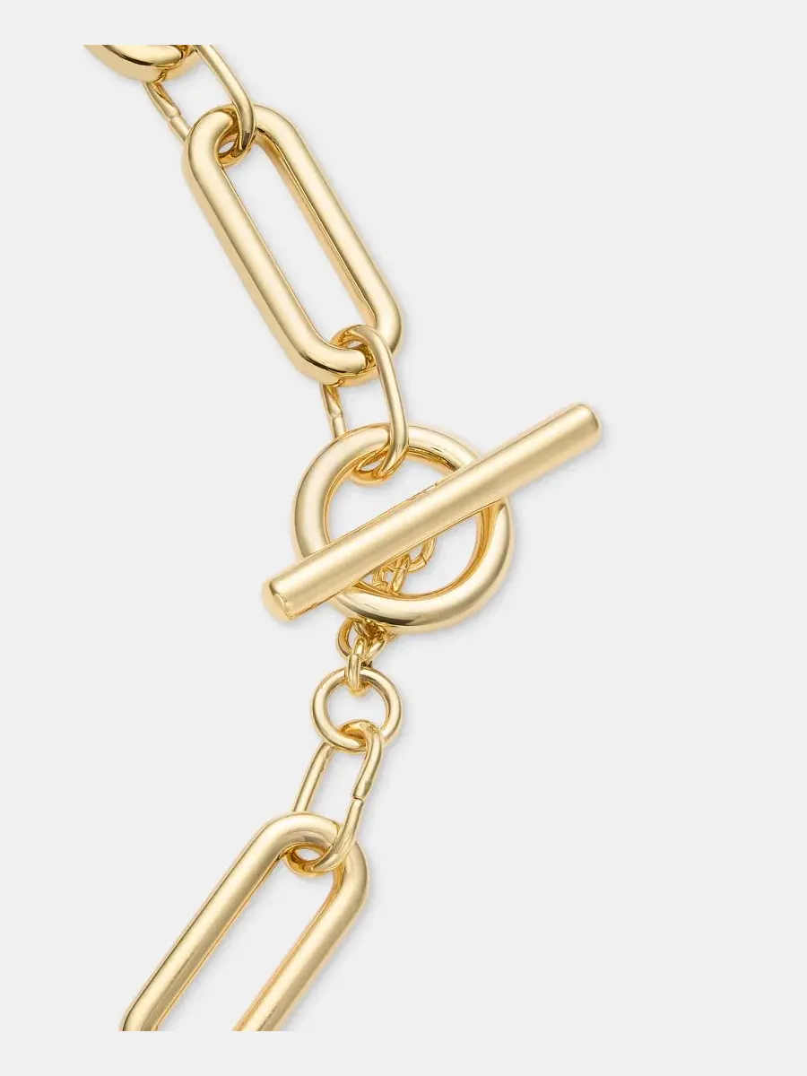 Колье-воротник с крупными звеньями Metal-Tone Large Link Collar Lauren Ralph Lauren — изображение 4 из 5, оттенок золото