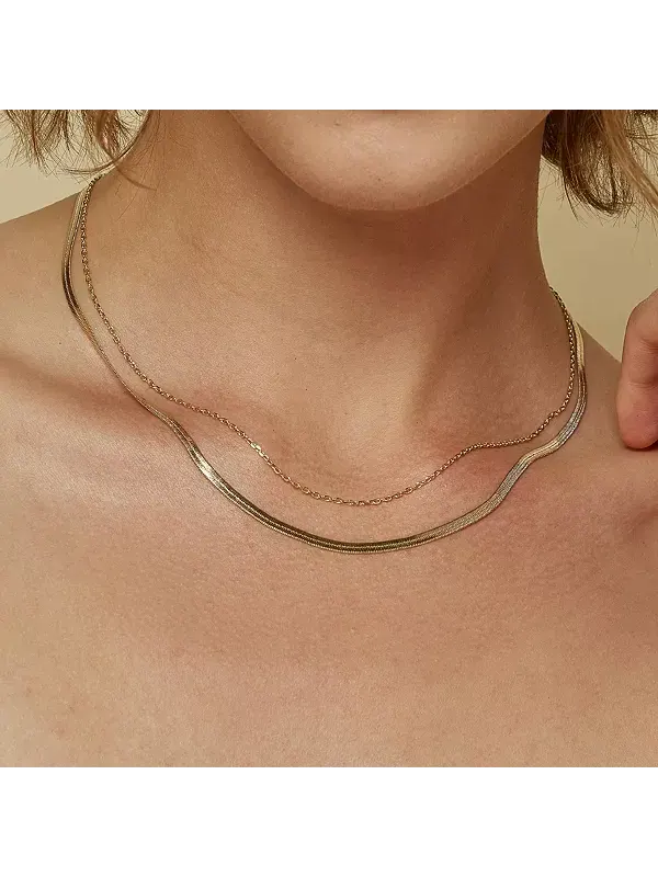 Многослойное ожерелье-змея Габби Bearfruit Jewelry — изображение 2 из 4, оттенок золото