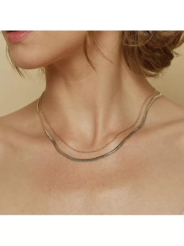 Многослойное ожерелье-змея Габби Bearfruit Jewelry — изображение 4 из 4, оттенок золото