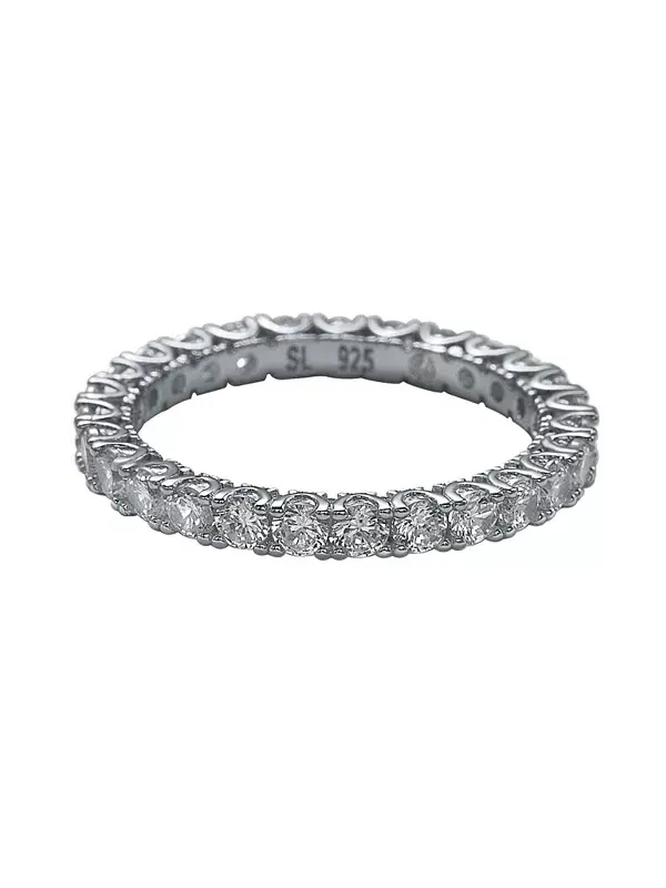 Кольцо Suzy Levian из стерлингового серебра с U-образной оправой и кубическими цирконами в форме — изображение 3 из 3