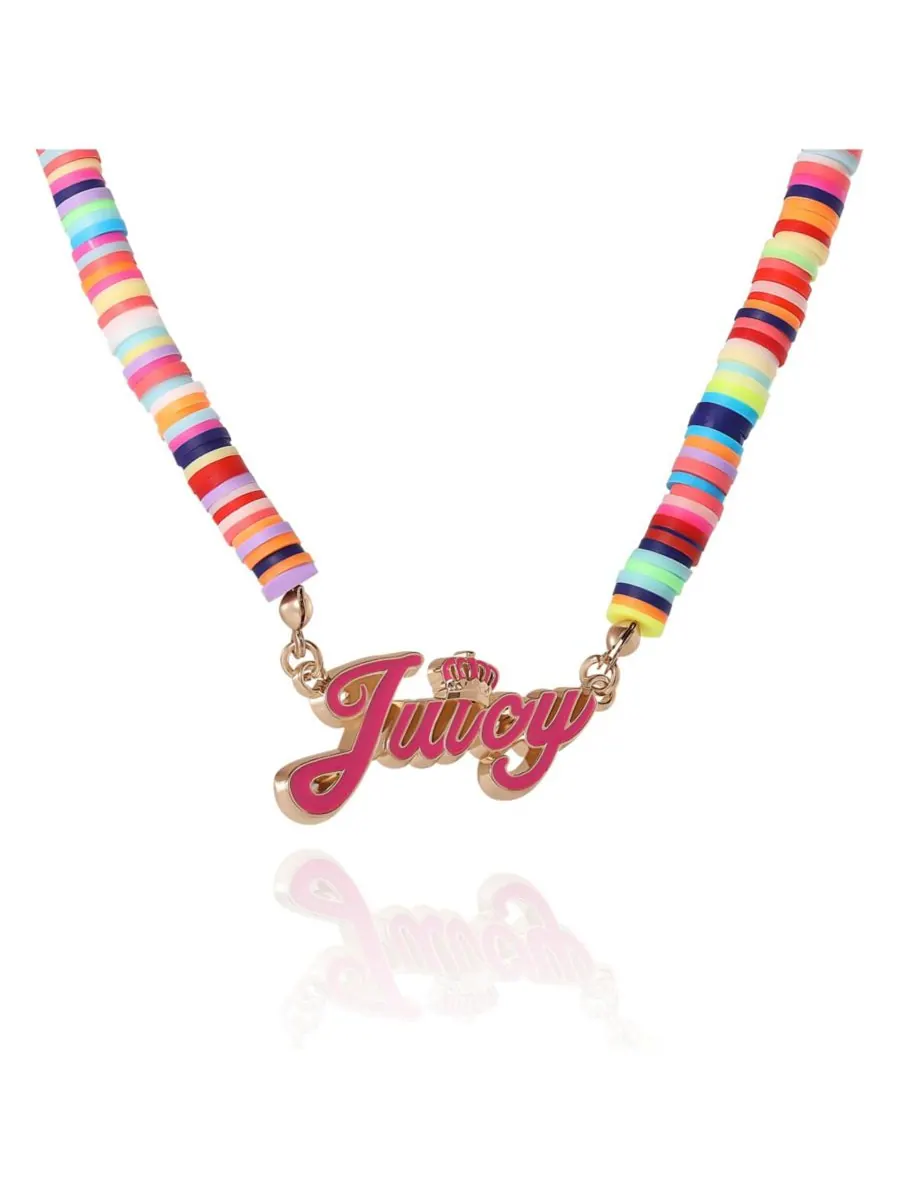 Ожерелье из бусин Конфетти 15+2 дюйма Juicy Couture Kids — розовый