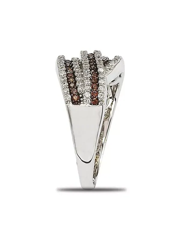 Кольцо Suzy Levian из стерлингового серебра с кубическим цирконием в полоску Suzy Levian New York — изображение 2 из 3