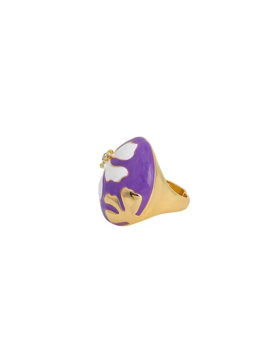 Женское кольцо The Hana Statement Ring Sohi — изображение 1 из 7, оттенок фиолетовый