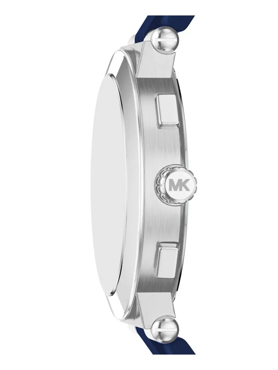 Мужские часы Billie Chronograph, темно-синие, силиконовые, 46 мм Michael Kors — изображение 3 из 10, оттенок темно-синий