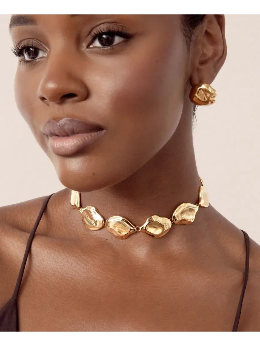 Колье-чокер Liquid Luxe Statement Ettika — изображение 4 из 5, оттенок золото