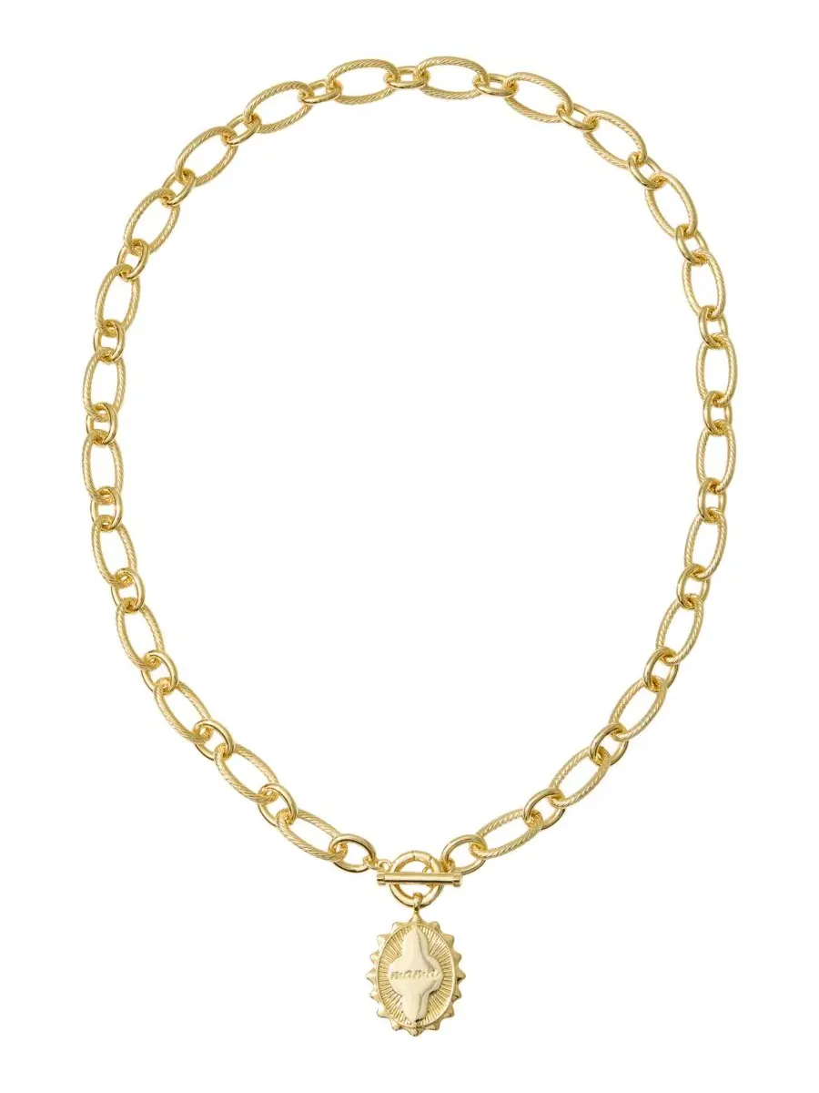 Кулон-цепочка Mama с позолотой 14 карат Kendra Scott — изображение 2 из 3, оттенок золотистый