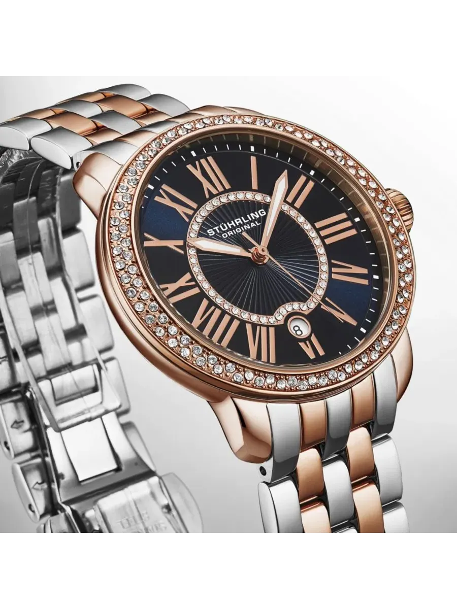Женские кварцевые часы Celestia 4080, 38 мм, безель со стразами Swarovski, циферблат с римскими — изображение 5 из 5