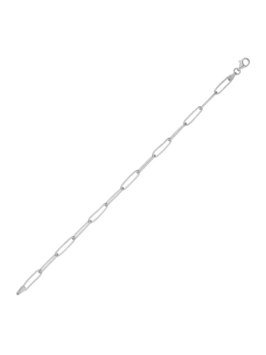 Браслет-цепь прямоугольная из стерлингового серебра, Sterling Rectangular Chain Spero London