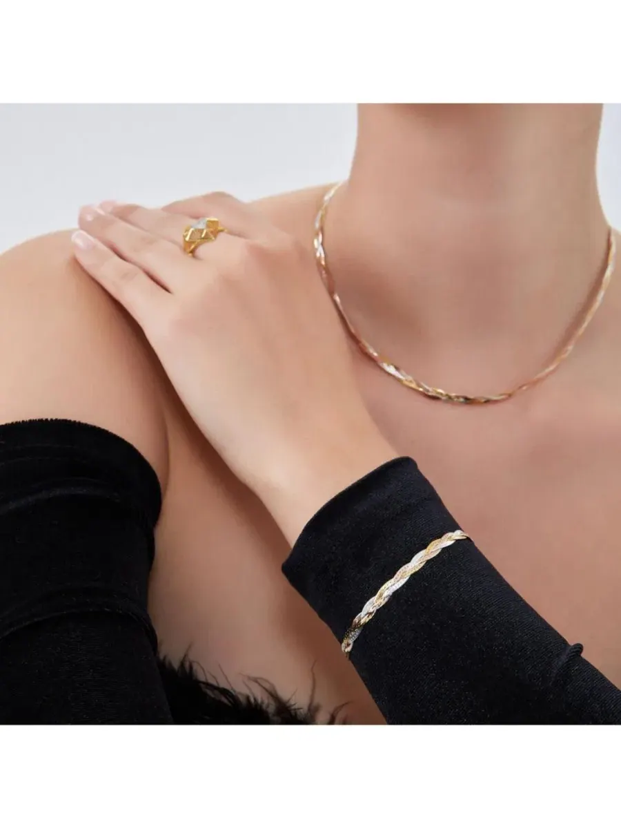 Серебряный браслет-спираль Spero London — изображение 3 из 6, оттенок золото