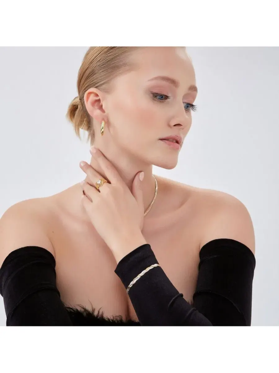Серебряный браслет-спираль Spero London — изображение 6 из 6, оттенок золото