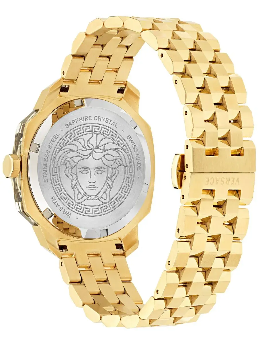 Женские часы Dylos IP Gunmetal Stainless Steel Bracelet Watch 39mm Versace — изображение 3 из 3, оттенок золото