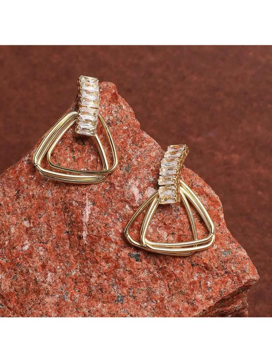 Серьги-подвески SOHI — изображение 2 из 3, оттенок золото
