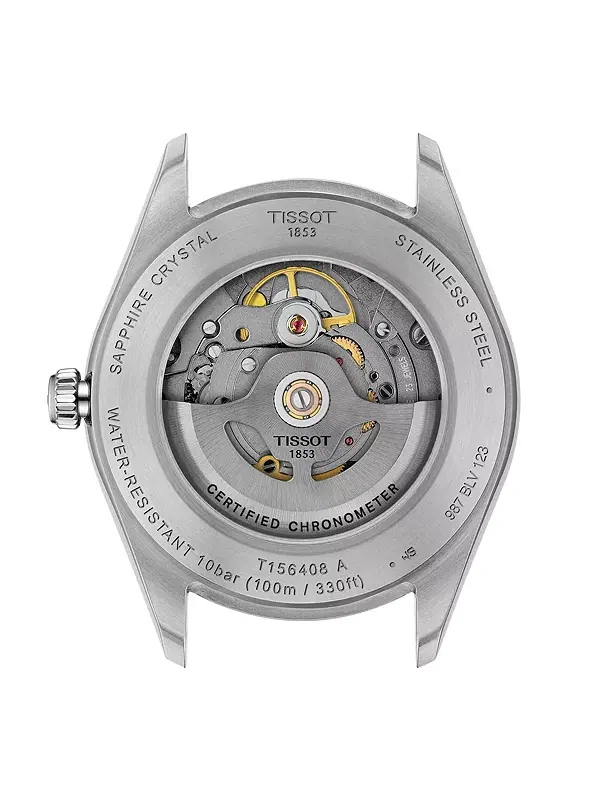Мужские часы Ballade Power с серебряным браслетом из нержавеющей стали, 39 мм Tissot — изображение 3 из 4, оттенок зеленый