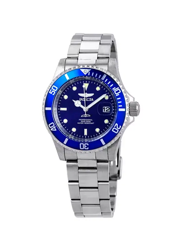 Мужские кварцевые часы Pro Diver из нержавеющей стали Invicta — изображение 1 из 3, оттенок серебряный