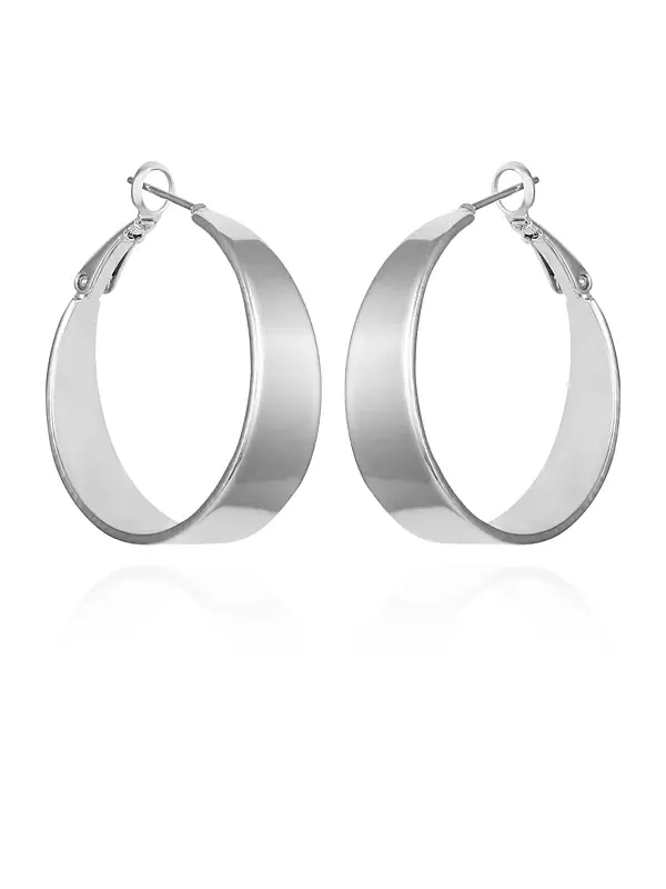 Толстые серьги-кольца серебристого тона Vince Camuto