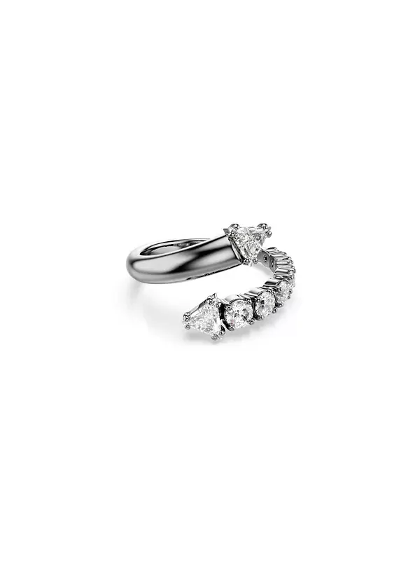Открытое кольцо с покрытием из белого рутения Sublima Swarovski