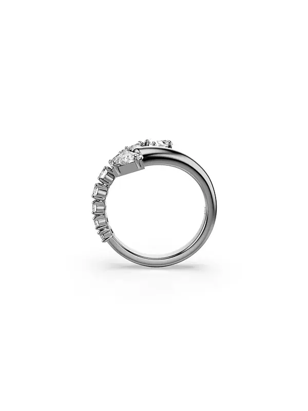 Открытое кольцо с покрытием из белого рутения Sublima Swarovski — изображение 3 из 4, оттенок серый