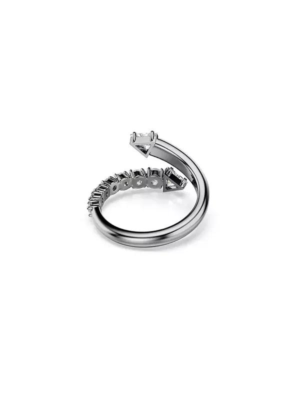 Открытое кольцо с покрытием из белого рутения Sublima Swarovski — изображение 4 из 4, оттенок серый