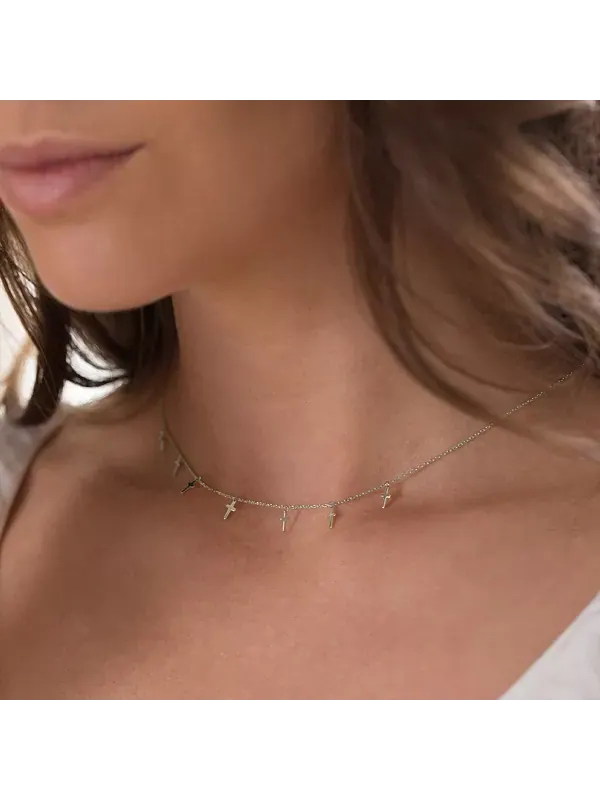 Ожерелье с крестом Брианны из стерлингового серебра Bearfruit Jewelry — изображение 2 из 2, оттенок серебряный