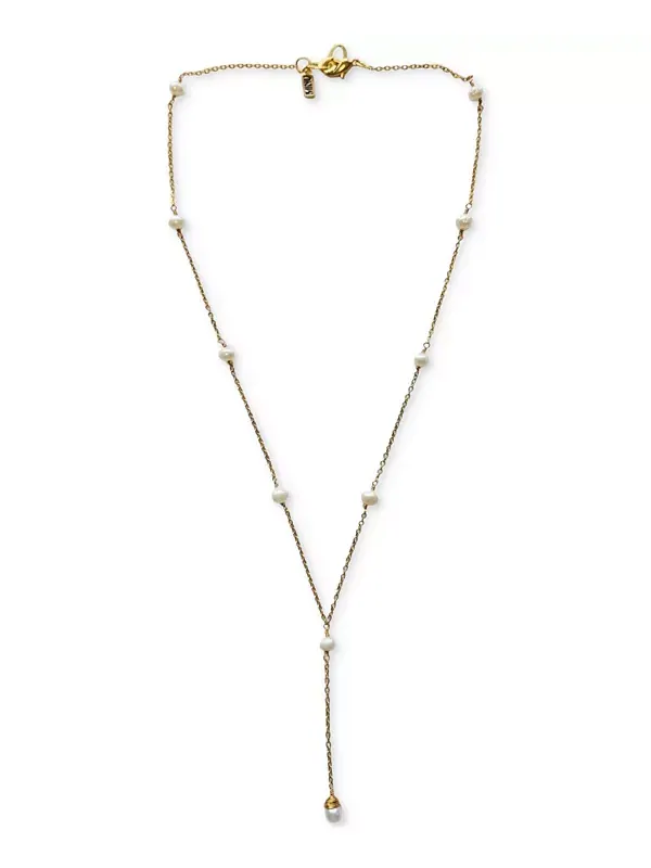 Ожерелье-Лариат из пресноводного жемчуга длиной 18 дюймов Minu Jewels — белый