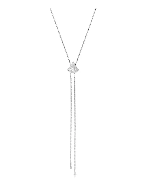 Ожерелье-Боло Pave Shine Ettika — изображение 2 из 4, оттенок серебряный