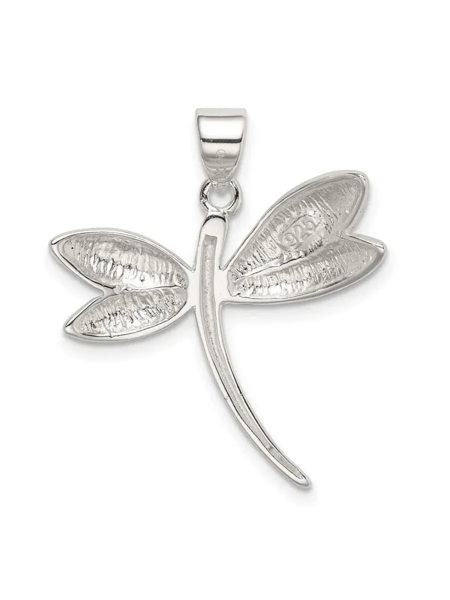 Подвеска-колье в виде стрекозы из полированного серебра 925 пробы Curata Jewelry — изображение 4 из 7, оттенок нет цвета