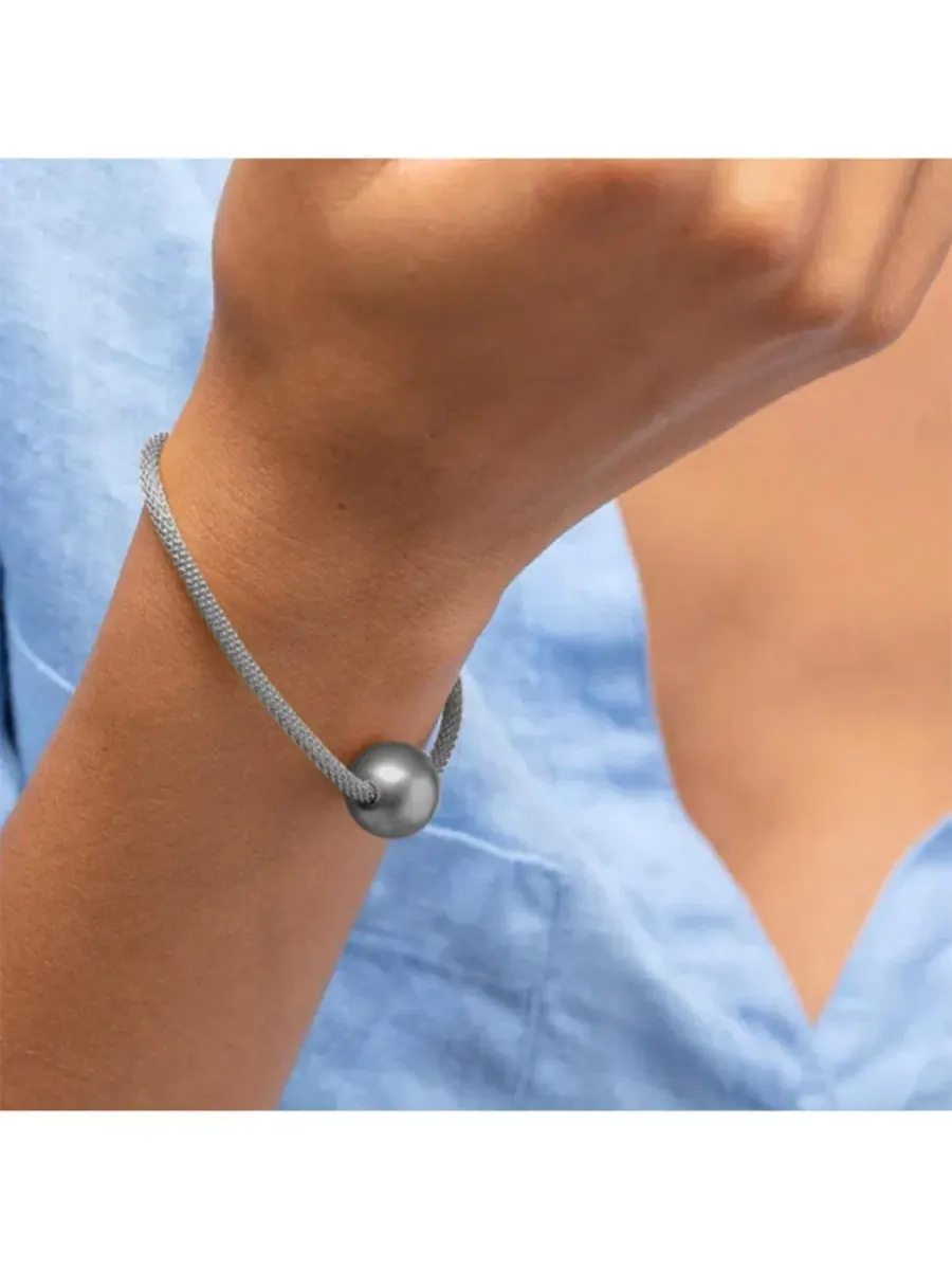 Браслет Marina с магнитной сферой - стильный и эффектный аксессуар Bearfruit Jewelry — изображение 2 из 3, оттенок серый