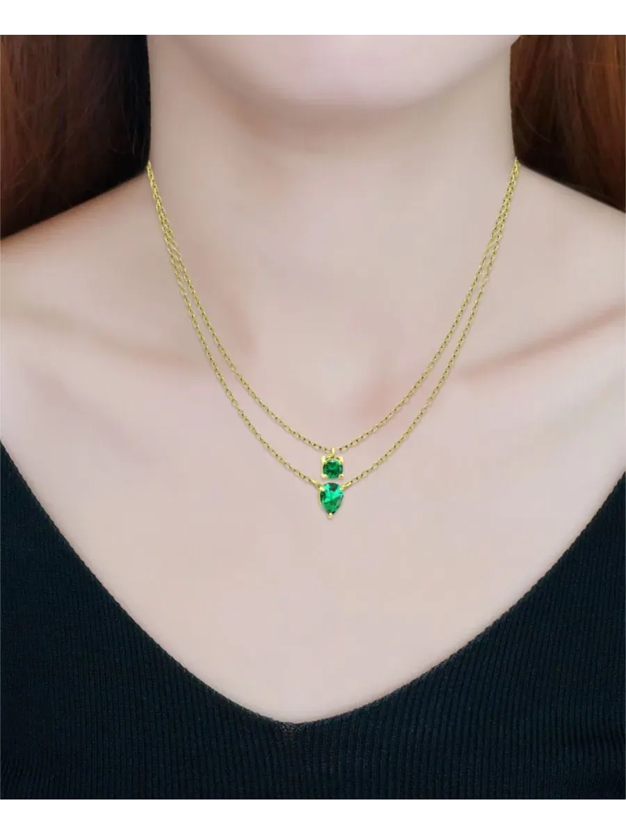 Комплект из 2 подвесок из искусственного зеленого кварца Giani Bernini — изображение 4 из 4