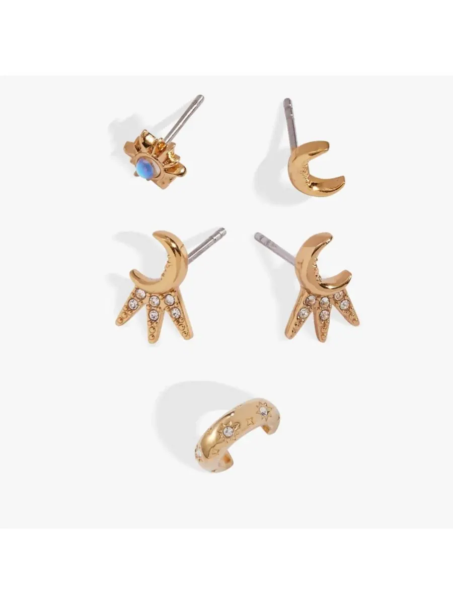 Набор сережек «Солнце и Луна» Alex And Ani — изображение 2 из 3, оттенок нет цвета