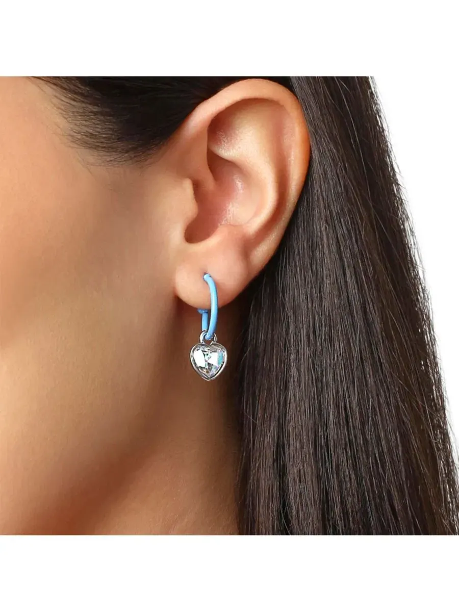 Набор сережек-колец Stitch Charm, 1 кольцо с 3 сменными подвесками — изображение 5 из 5, оттенок серебристый