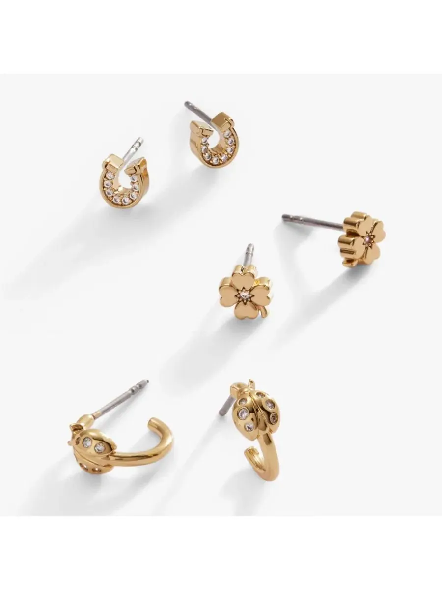 Набор сережек «Любовь и удача» Alex And Ani — изображение 2 из 3, оттенок золото